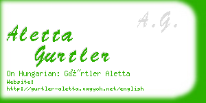 aletta gurtler business card